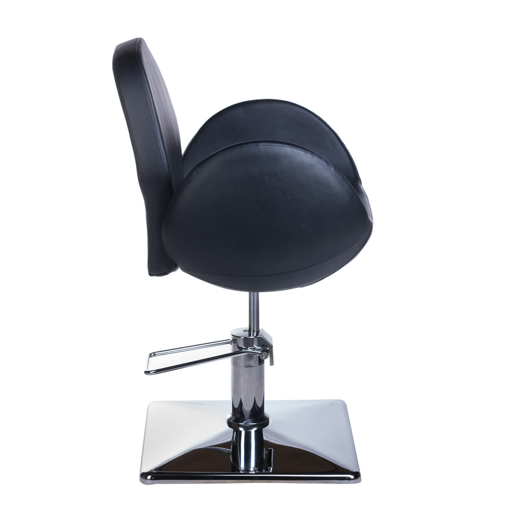 Schwarzer Friseurstuhl hydraulisch höhenverstellbar - Premium Salonstuhl