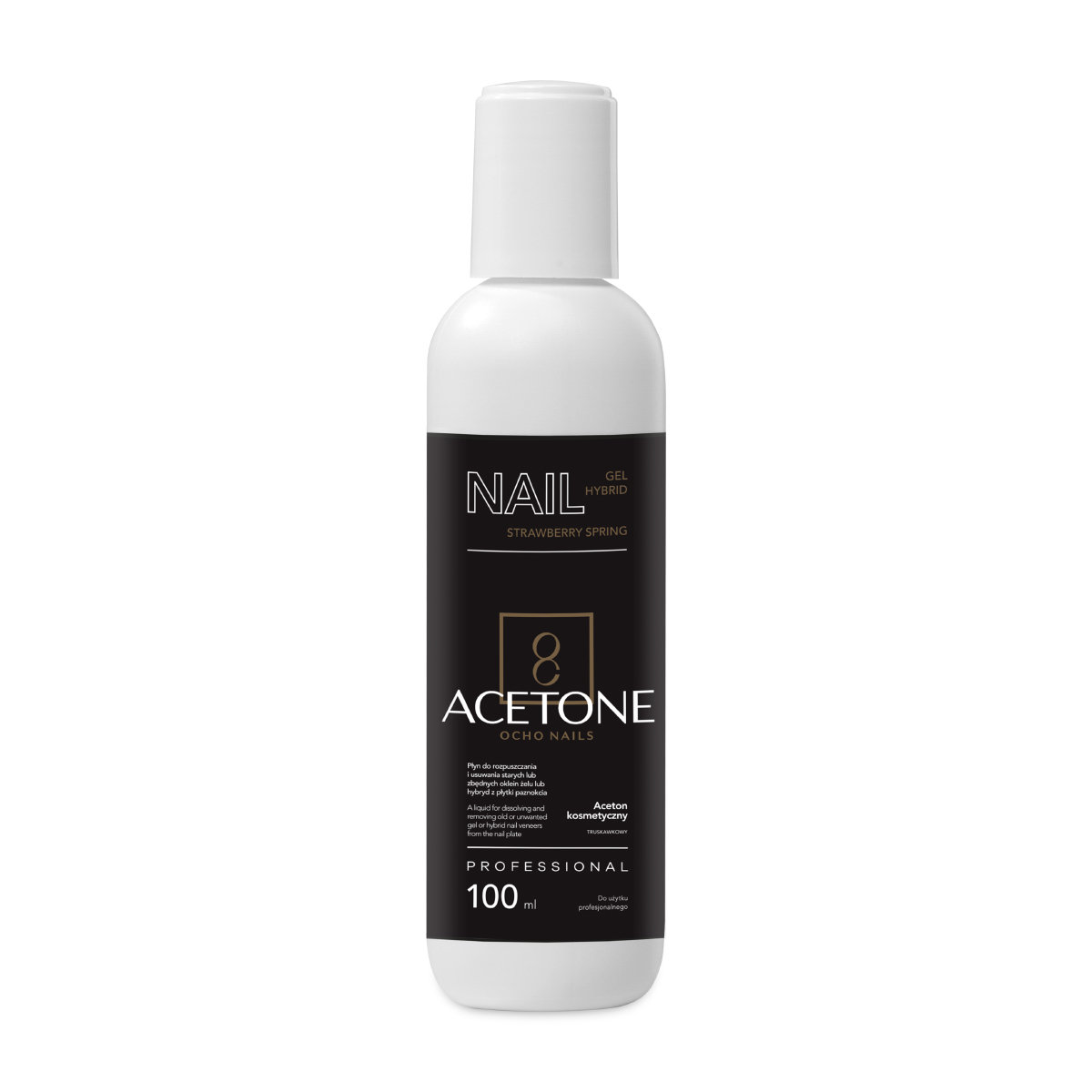 OCHO NAILS Aceton Erdbeer 100ml – Hybridlack Entferner