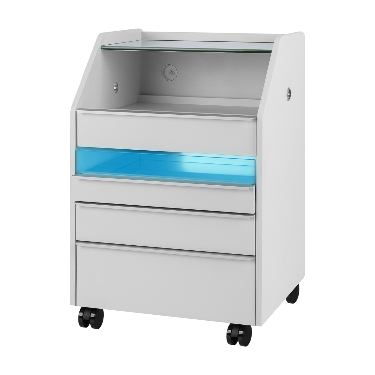 Podologischer Arbeitswagen 984 Grau - Profi-Rollwagen für Fußpflege & Kosmetik