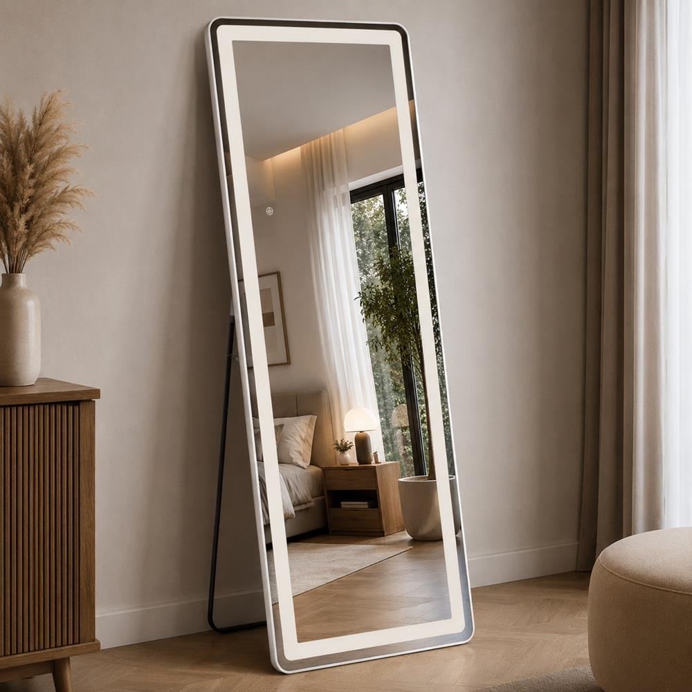 LED Standspiegel Rechteck 160x50 cm mit Beleuchtung