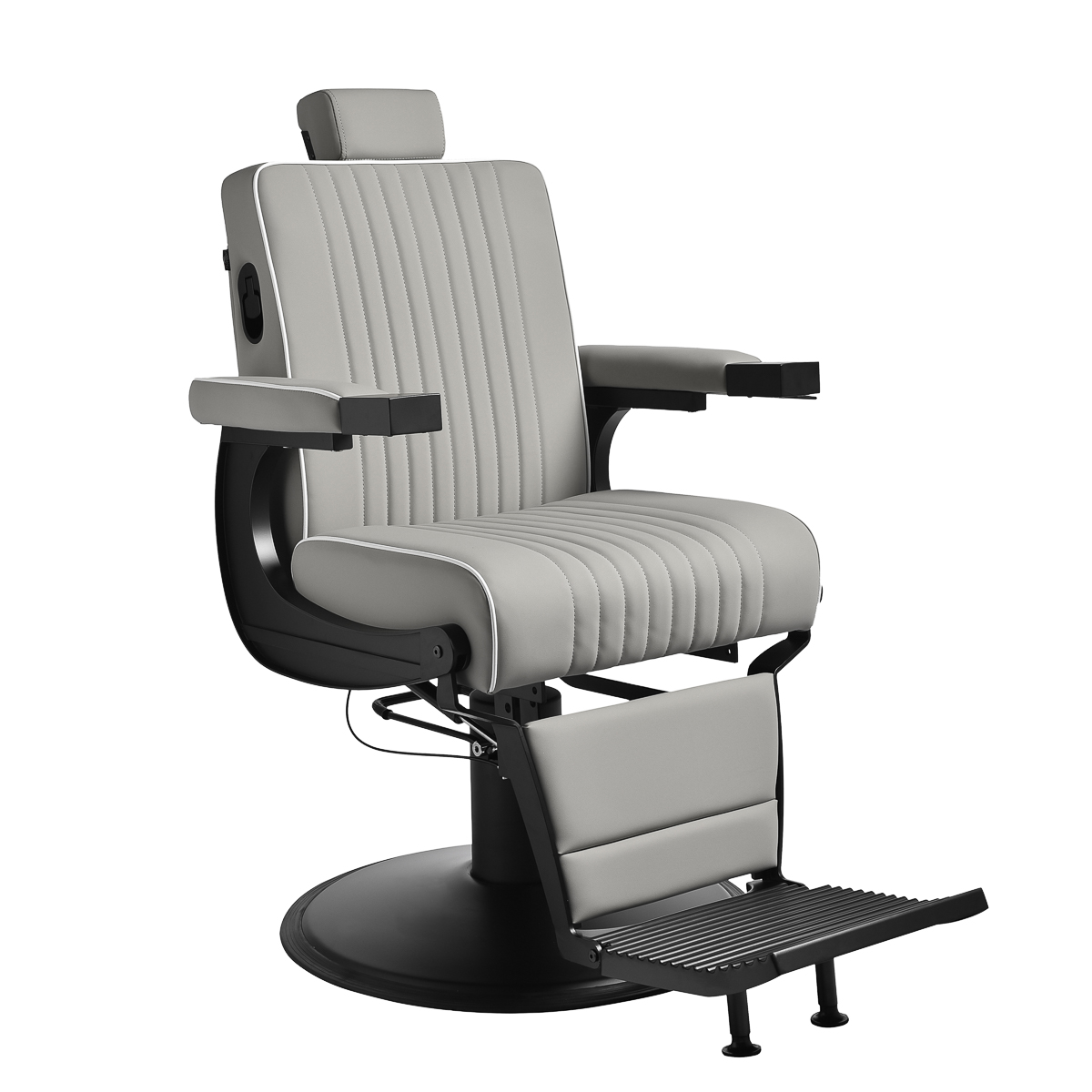 Gabbiano Levi Friseurstuhl Grau mit Hydraulik – Premium Salon
