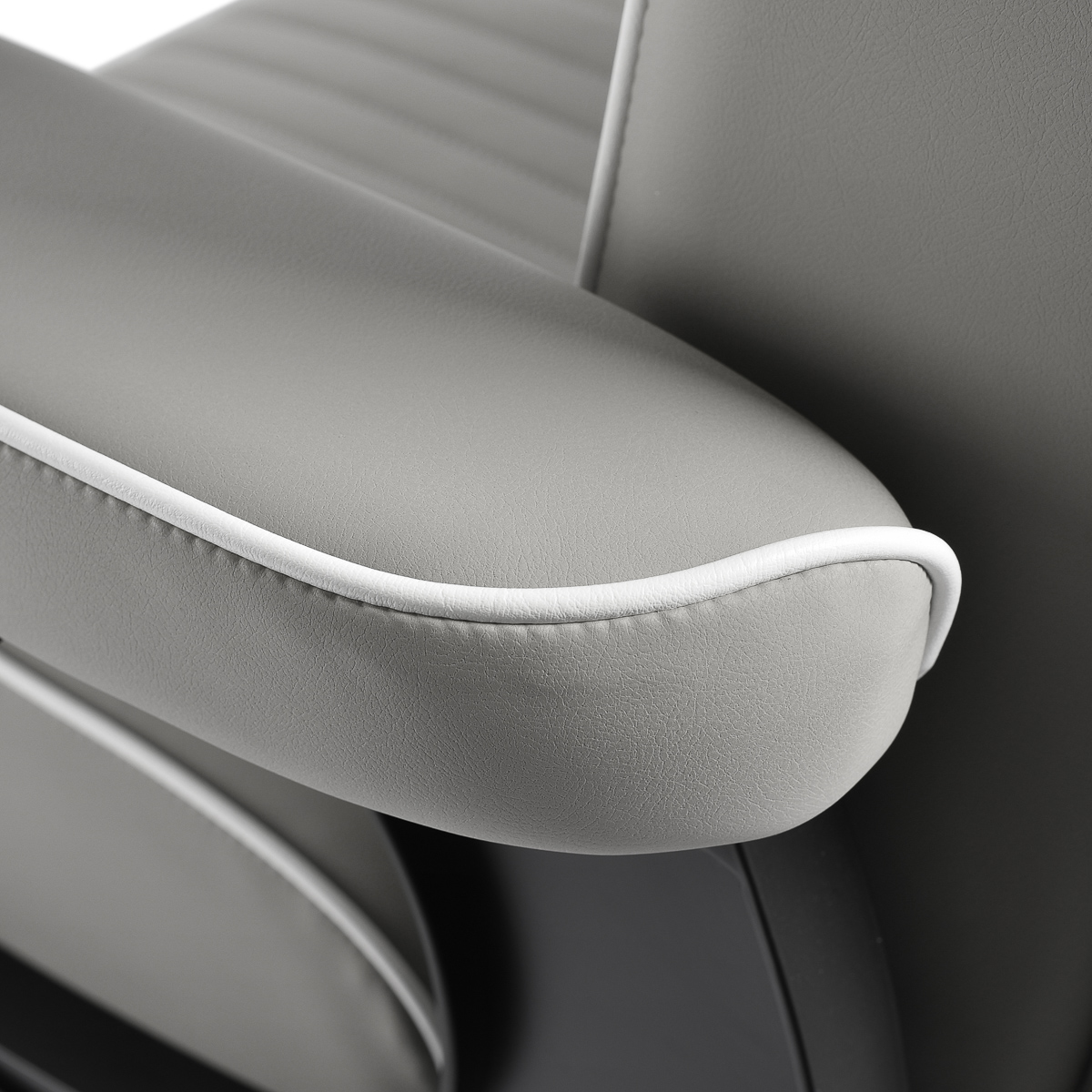 Gabbiano Levi Friseurstuhl Grau mit Hydraulik – Premium Salon