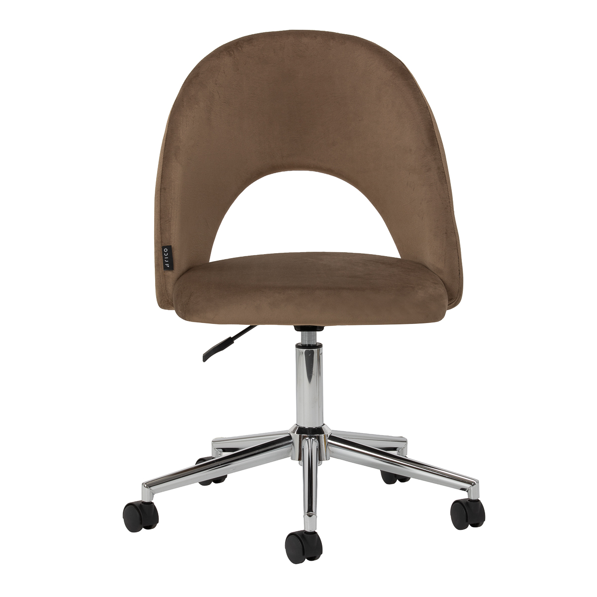 4Rico Arco Drehstuhl braun – höhenverstellbar mit Velours