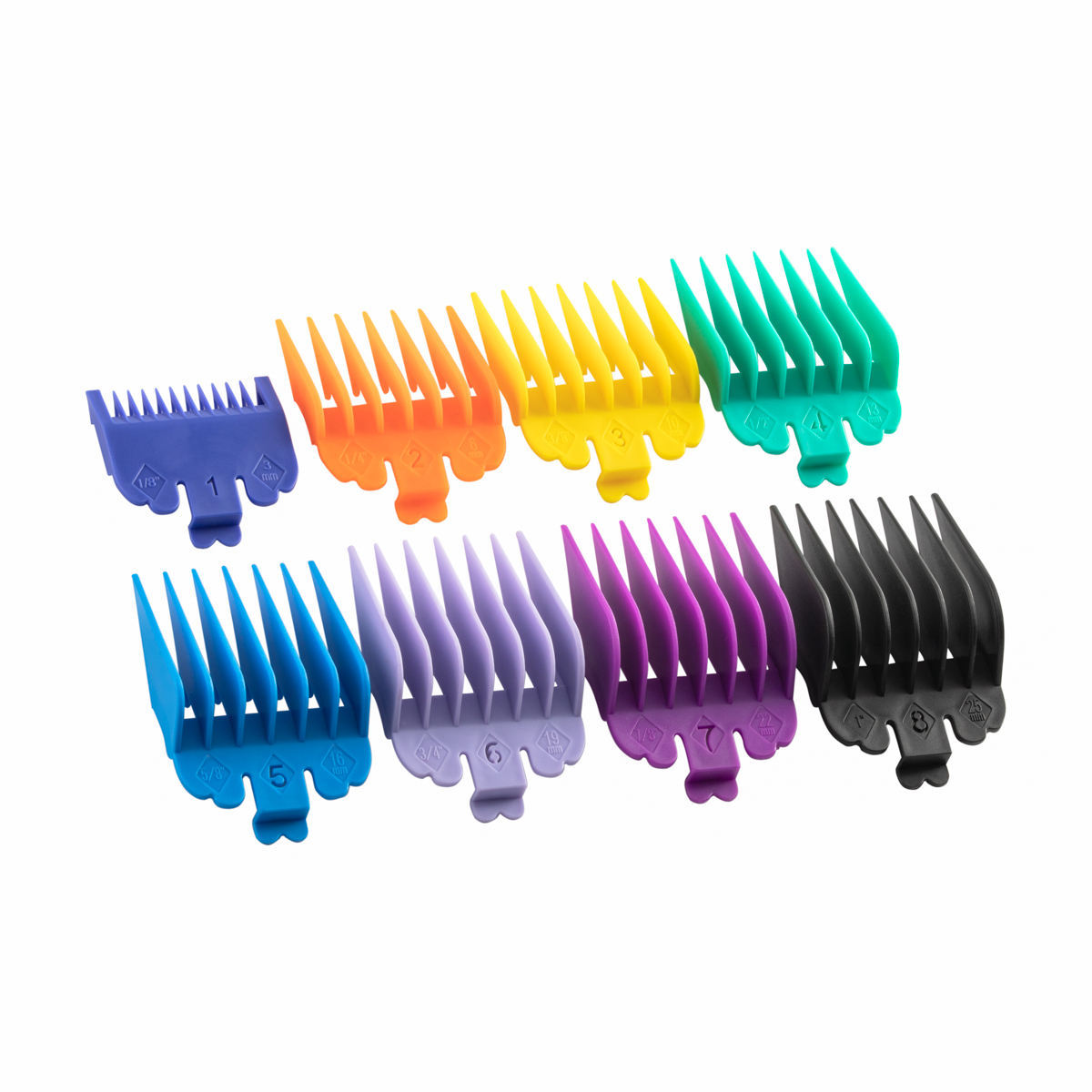 Universalkappen für Friseurmaschinen 8er Set mit Ständer