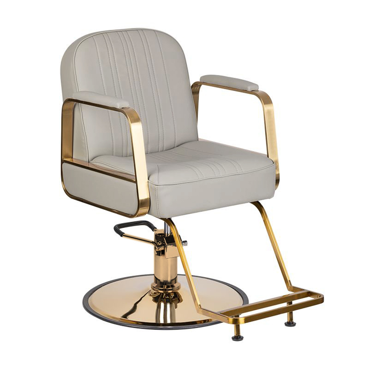 Gabbiano Friseurstuhl Acri Gold Beige - Ergonomischer Salon Stuhl