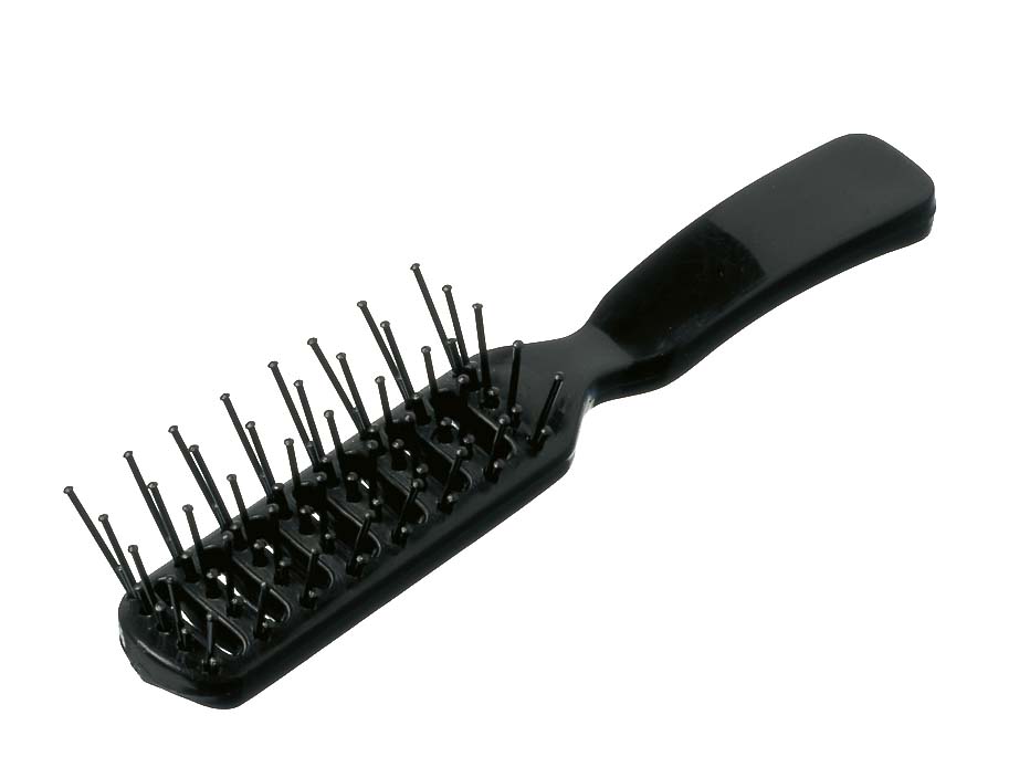 Tunnelbuerste Ventbuerste Nylon Mini Schwarz Friseur
