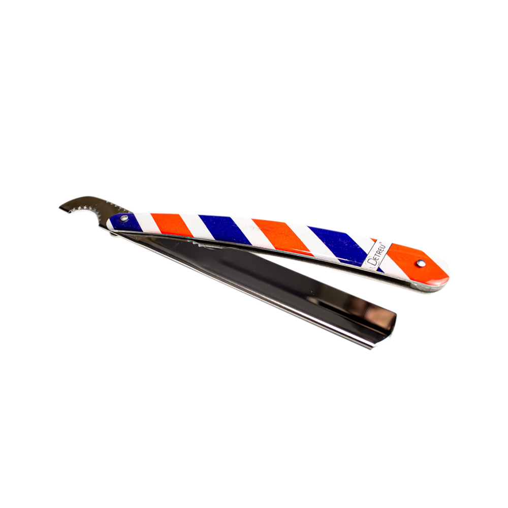 Detreu Rasiermesser Barber Stripes mit Metallschiene