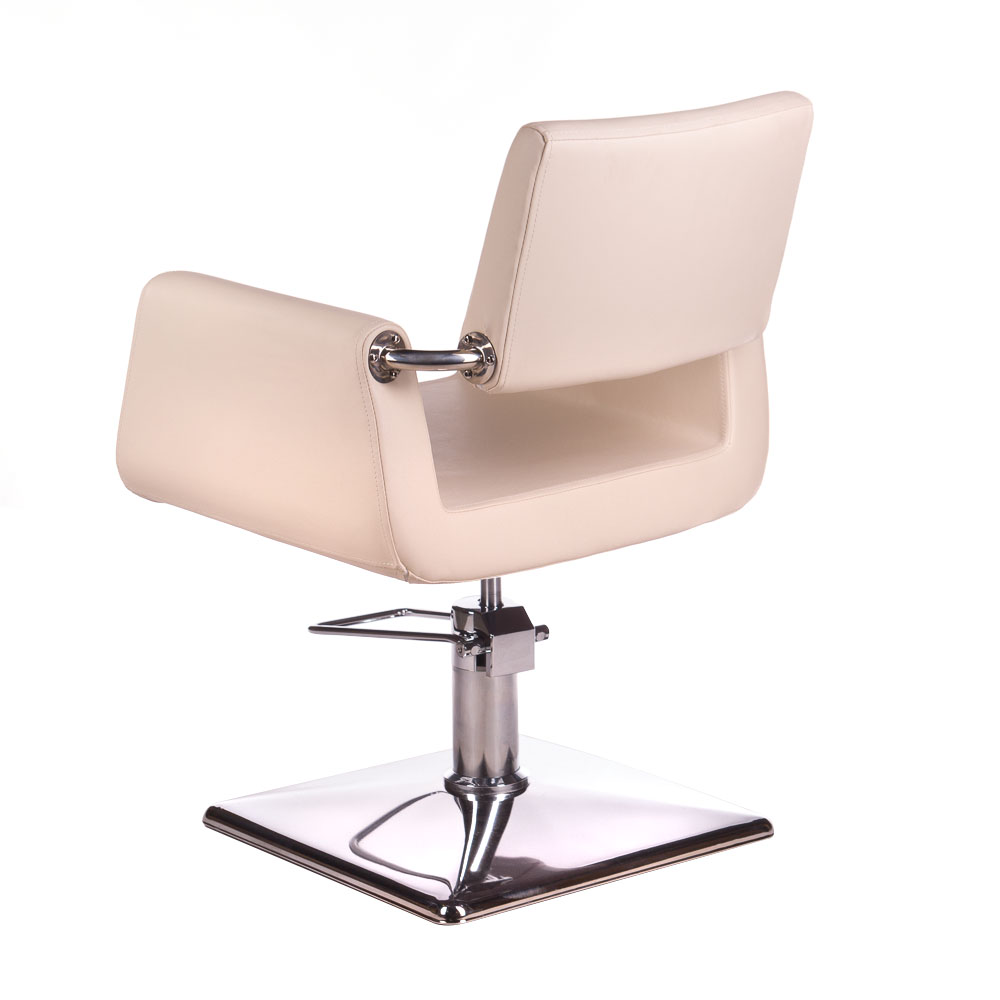 Friseurstuhl Creme - Hydraulischer Salonstuhl für professionelle Friseure