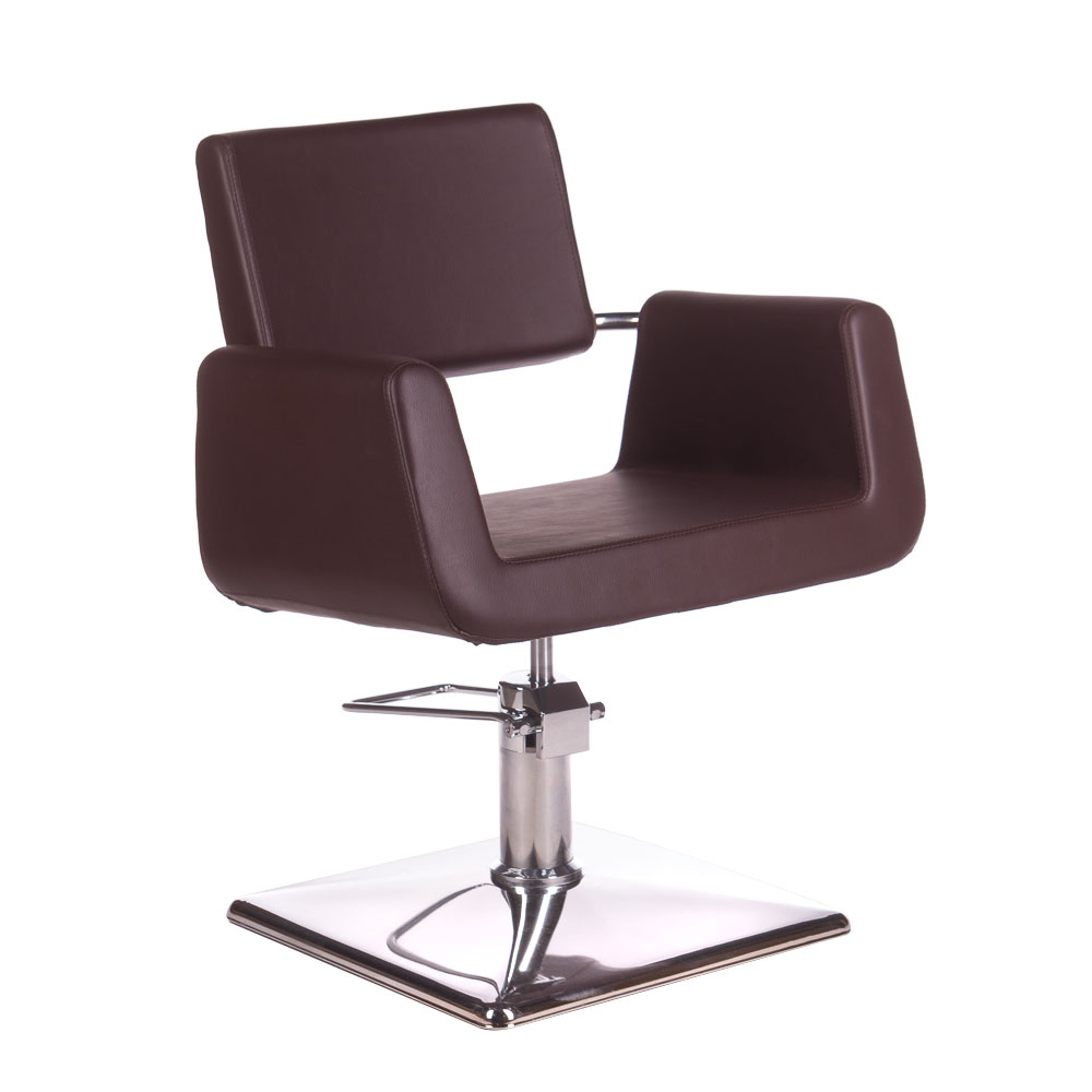 Friseurstuhl Braun - Hydraulisch höhenverstellbar - Saloneinrichtung