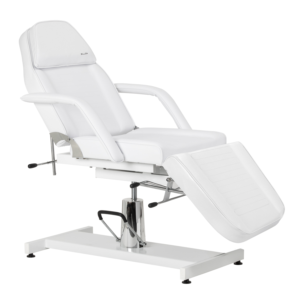 Sillon 210 Kosmetikstuhl hydraulisch weiß mit Schaukelfunktion