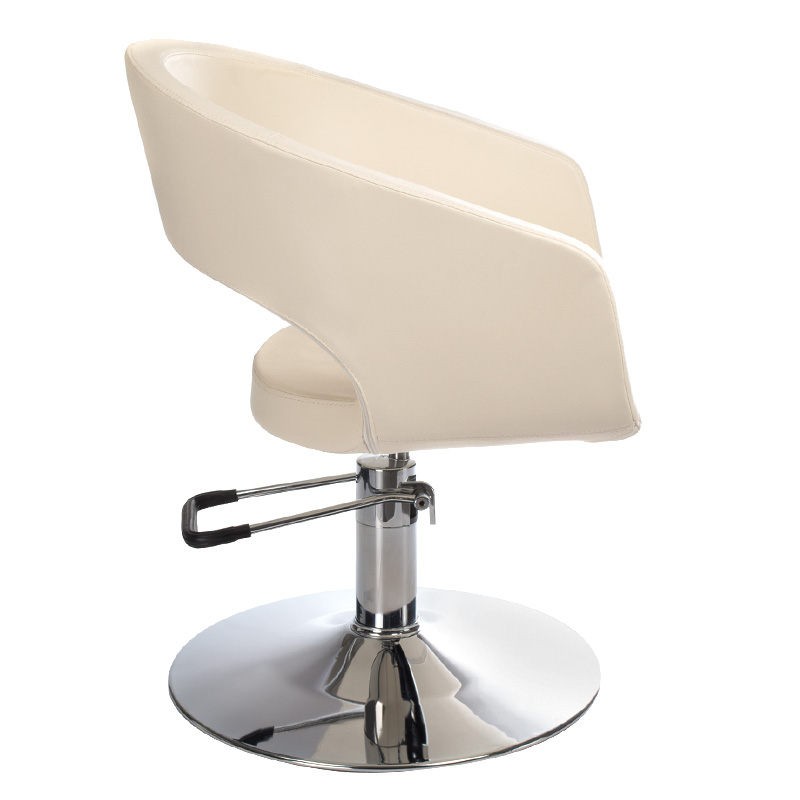 Friseurstuhl Creme - Hydraulischer Salonstuhl für professionelle Friseure - Bild 3