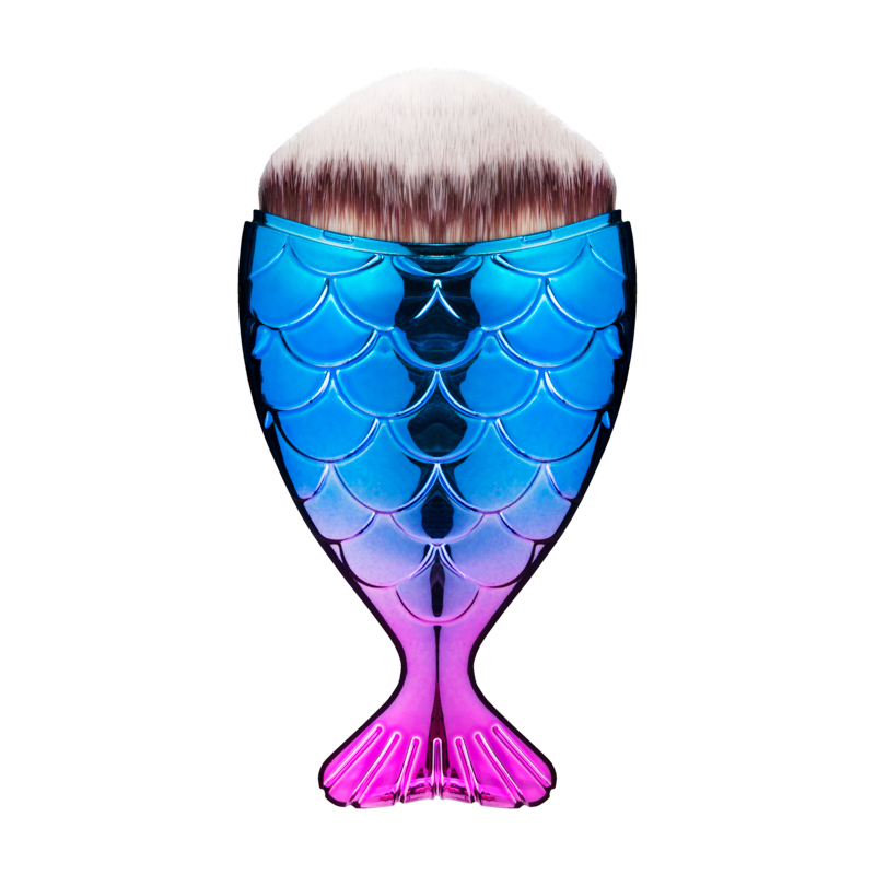 Staubpinsel Fisch violett-blau – Nagel & Make-up
