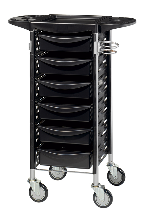 Friseurwagen Stapelboy Schwarz Salon
