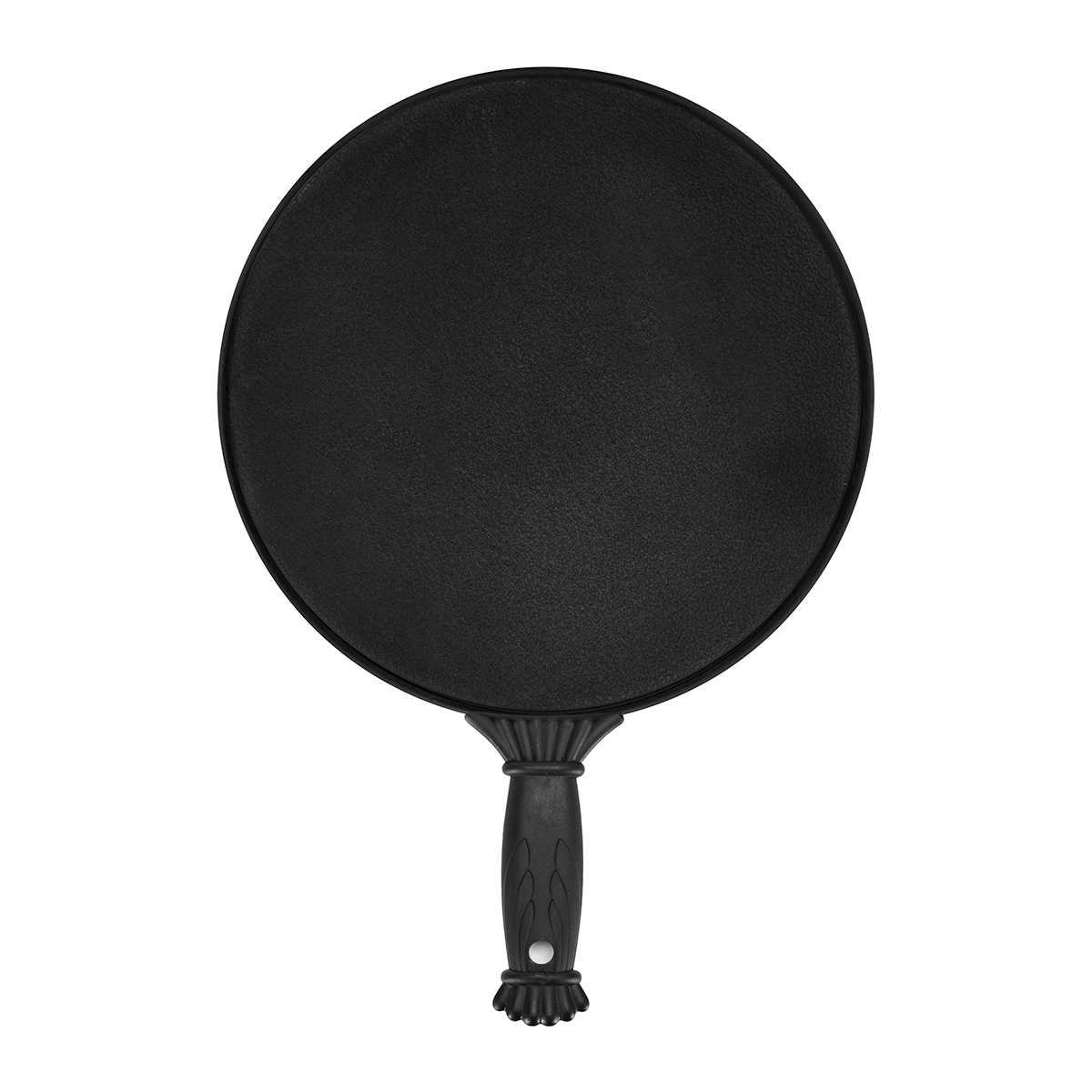 Friseurspiegel rund mit Griff 25 cm – Schwarz