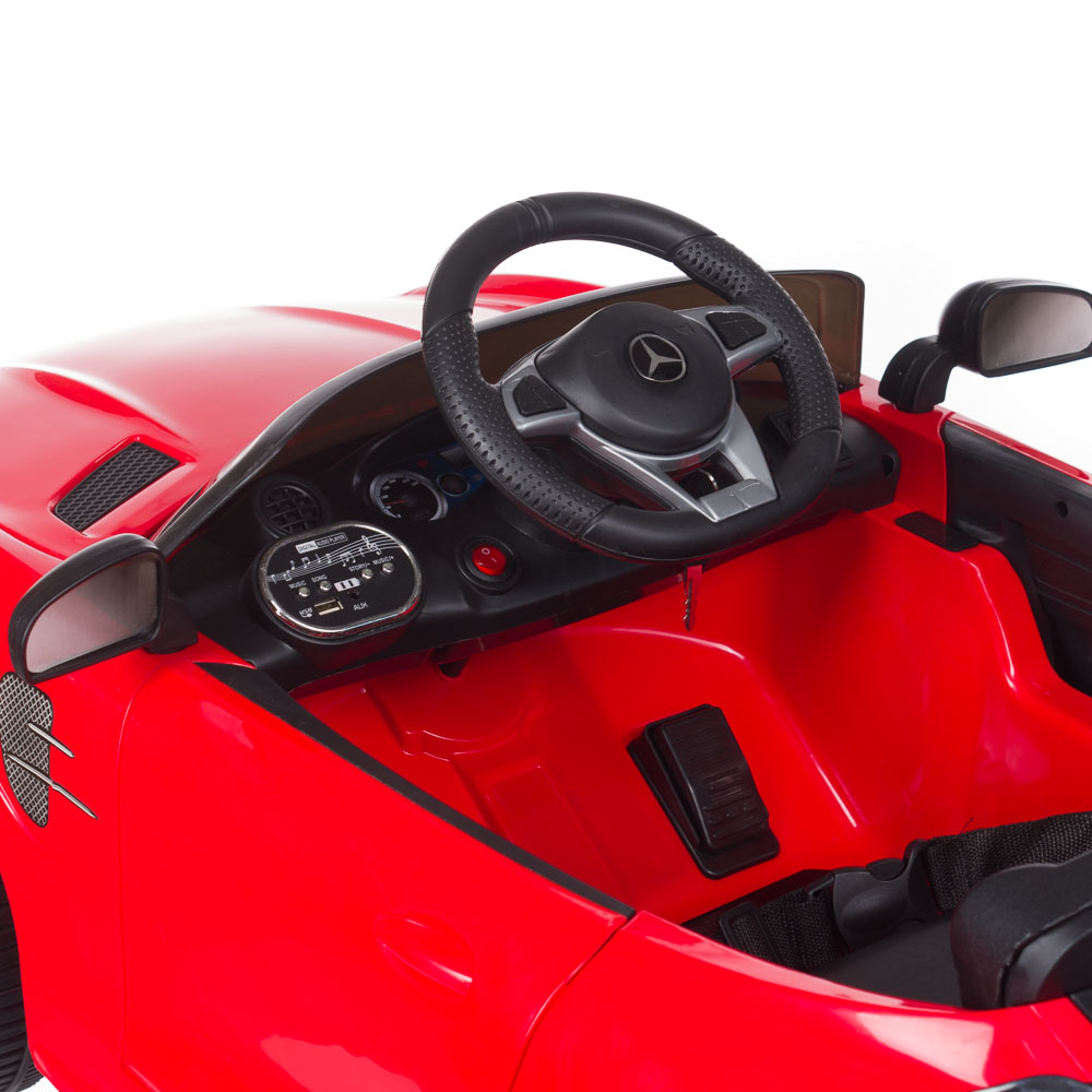 Kinder Friseurstuhl Auto-Star Rot - Multimedia Salon Stuhl für Kleinkinder
