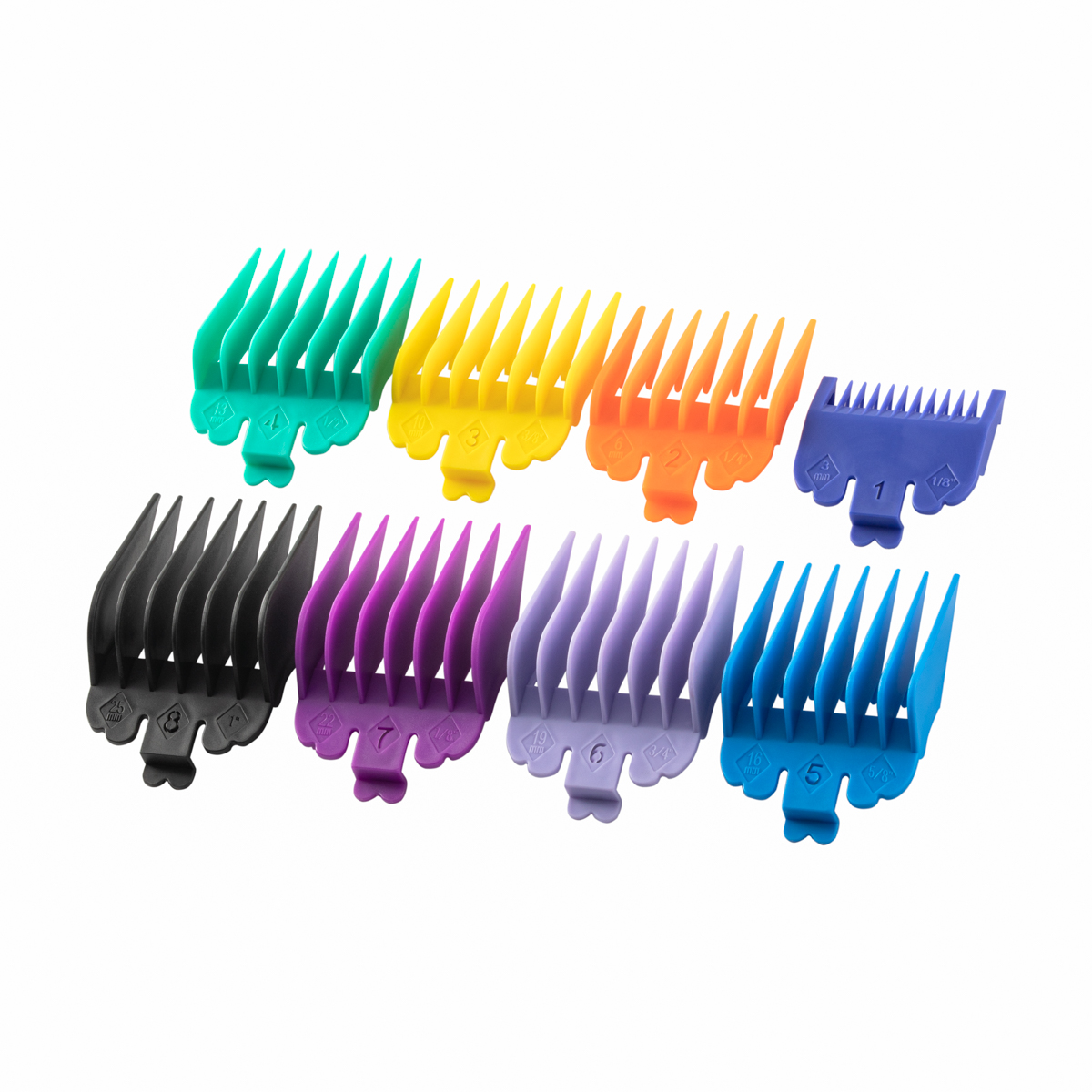 Universalkappen für Friseurmaschinen 8er Set mit Ständer