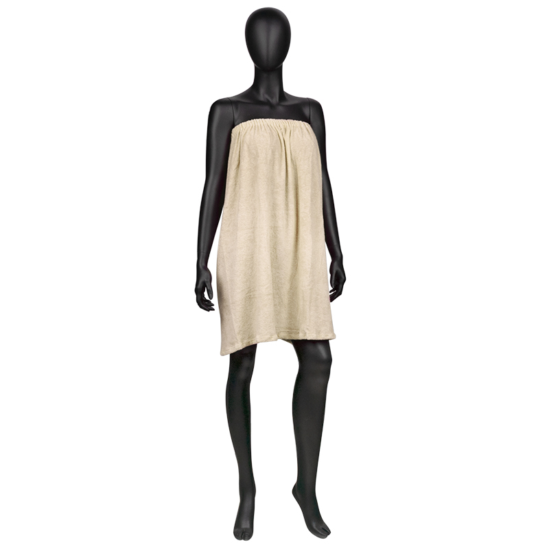 Frottee Kosmetikumhang Creme 70x150cm Klettverschluss