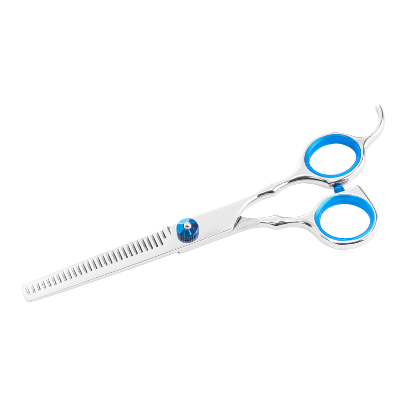 SNIPPEX Effilierschere 6.0 Silber-Blau – Profi-Friseurschere
