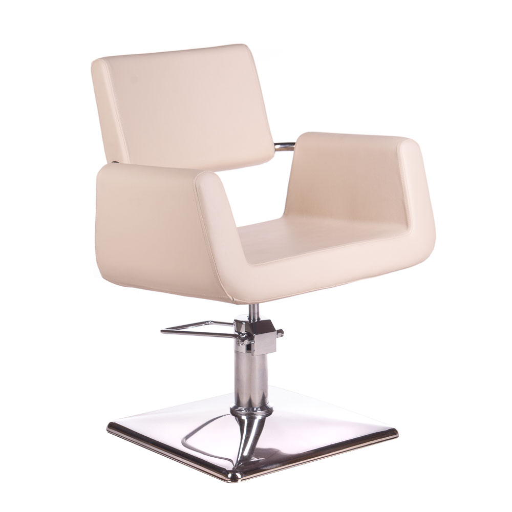 Friseurstuhl Creme - Hydraulischer Salonstuhl für professionelle Friseure