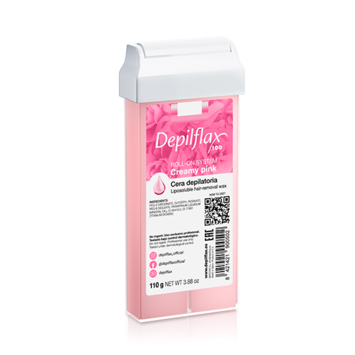 Depilflax 100 Enthaarungswachs Rolle Creamy Pink 110 g