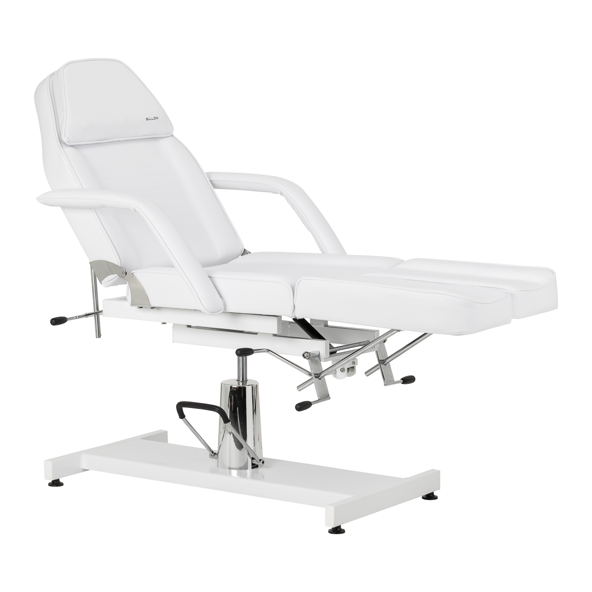 Sillon 210 Hydraulische Kosmetikliege Pediküre weiß mit Schaukel