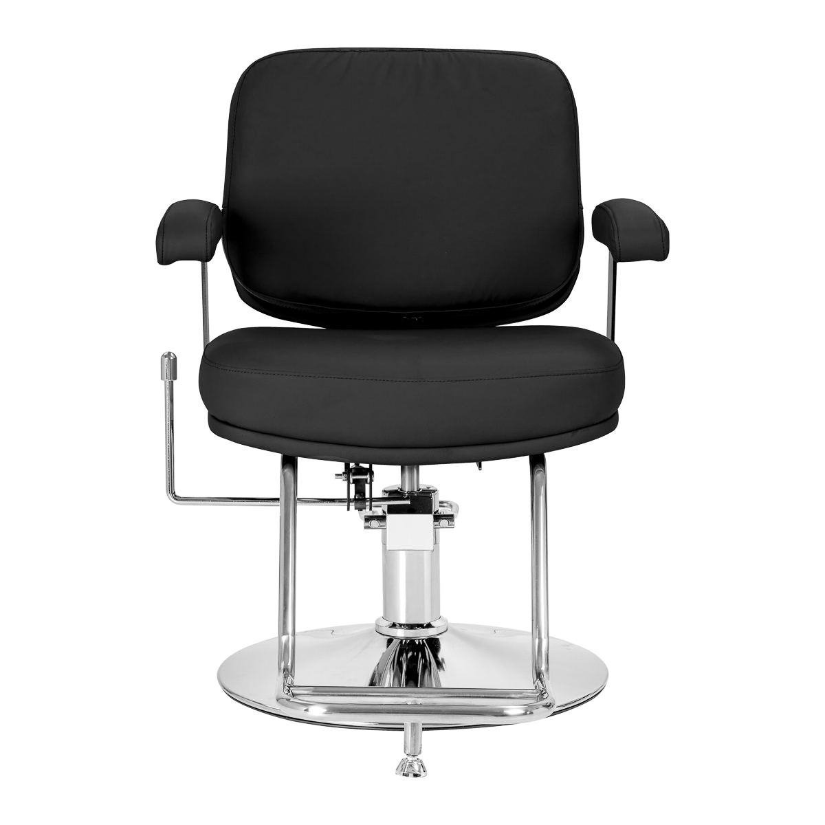 Omega Friseurstuhl Astra Plus schwarz - hydraulisch höhenverstellbar