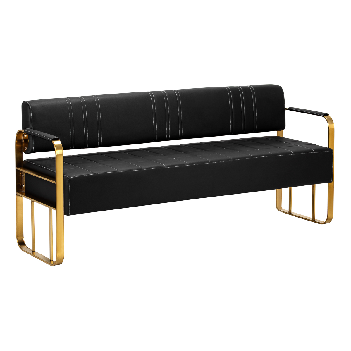 Gabbiano Wartezimmer Sofa Avila Schwarz – 3-Sitzer Luxus