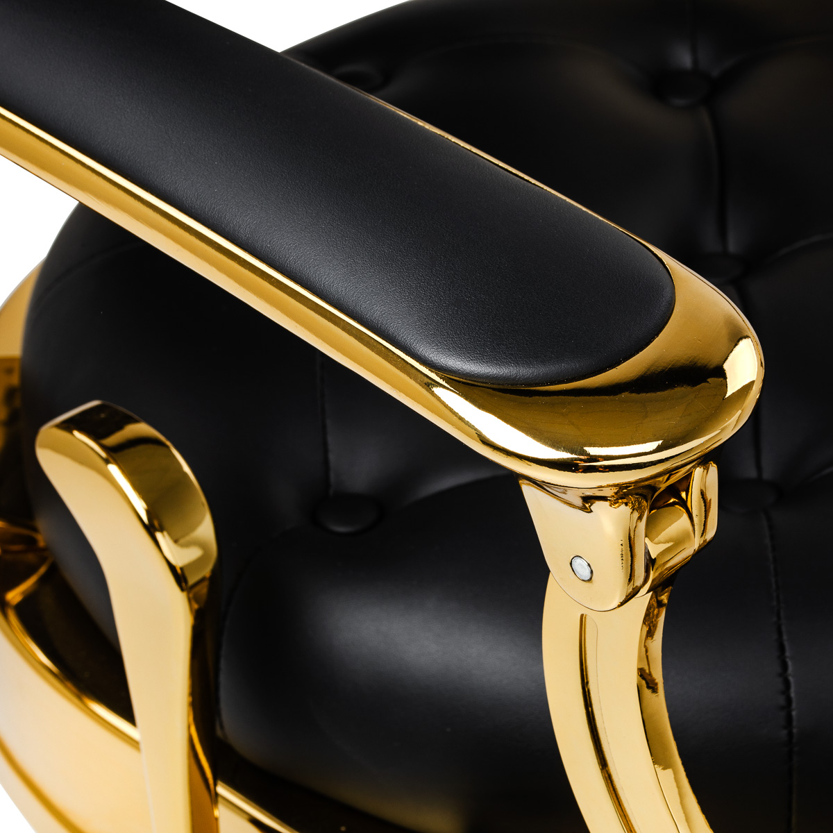 Barberstuhl Gabbiano Niccolo Schwarz Gold – Hydraulik