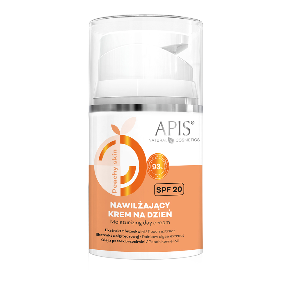 Apis PEACHY SKIN Feuchtigkeitscreme mit LSF 20 - Tagescreme für strahlende Haut 50ml