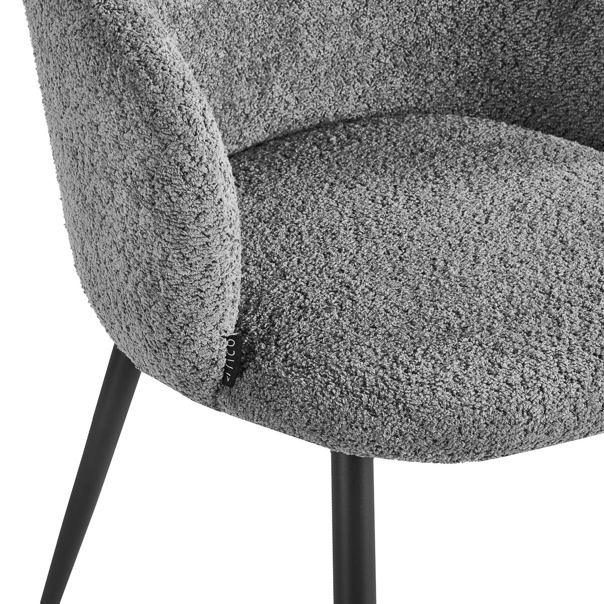 4Rico Verso Salon-Stuhl grau – Ergonomisch mit Armlehnen