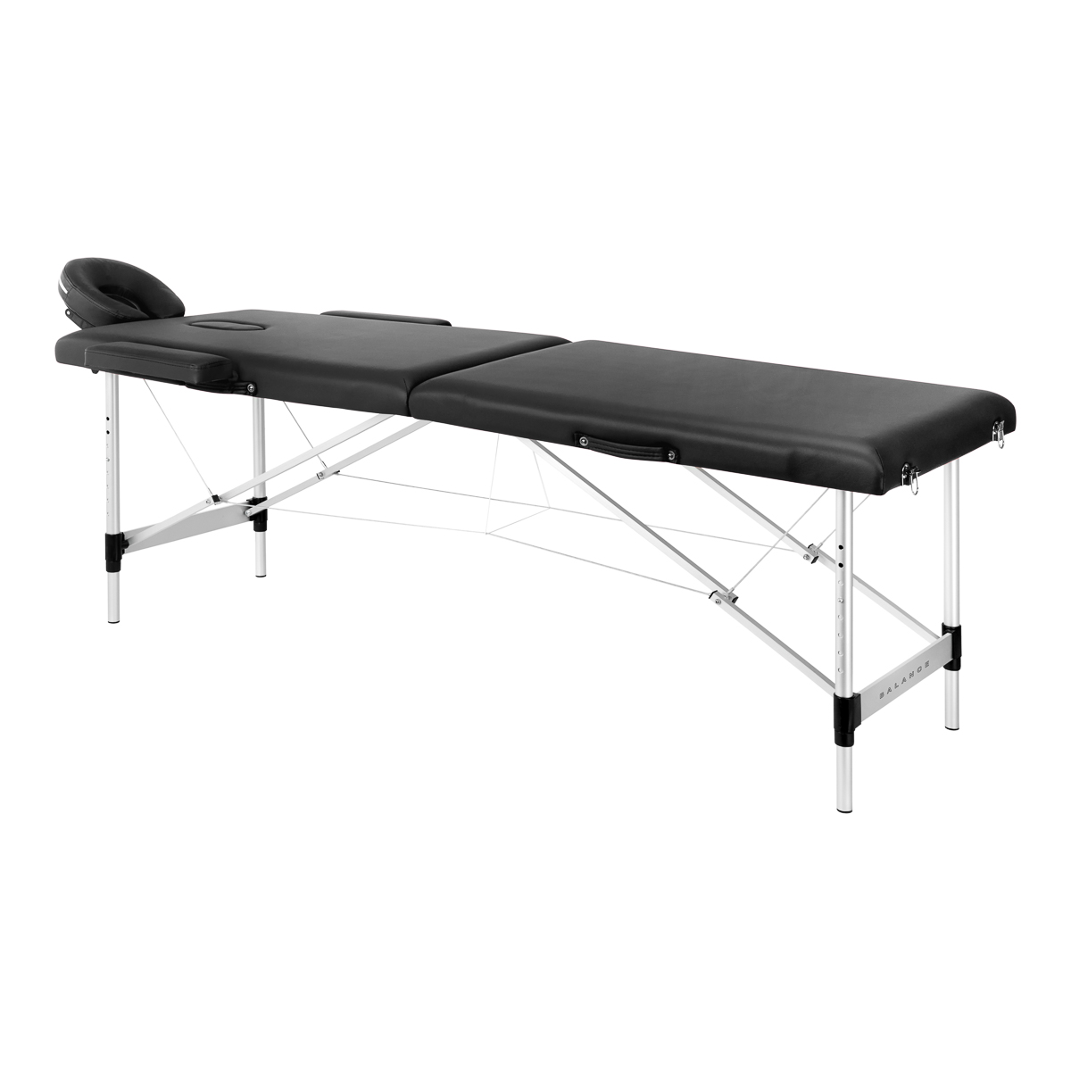 BALANCE Massageliege klappbar Aluminium 2 Segmente schwarz