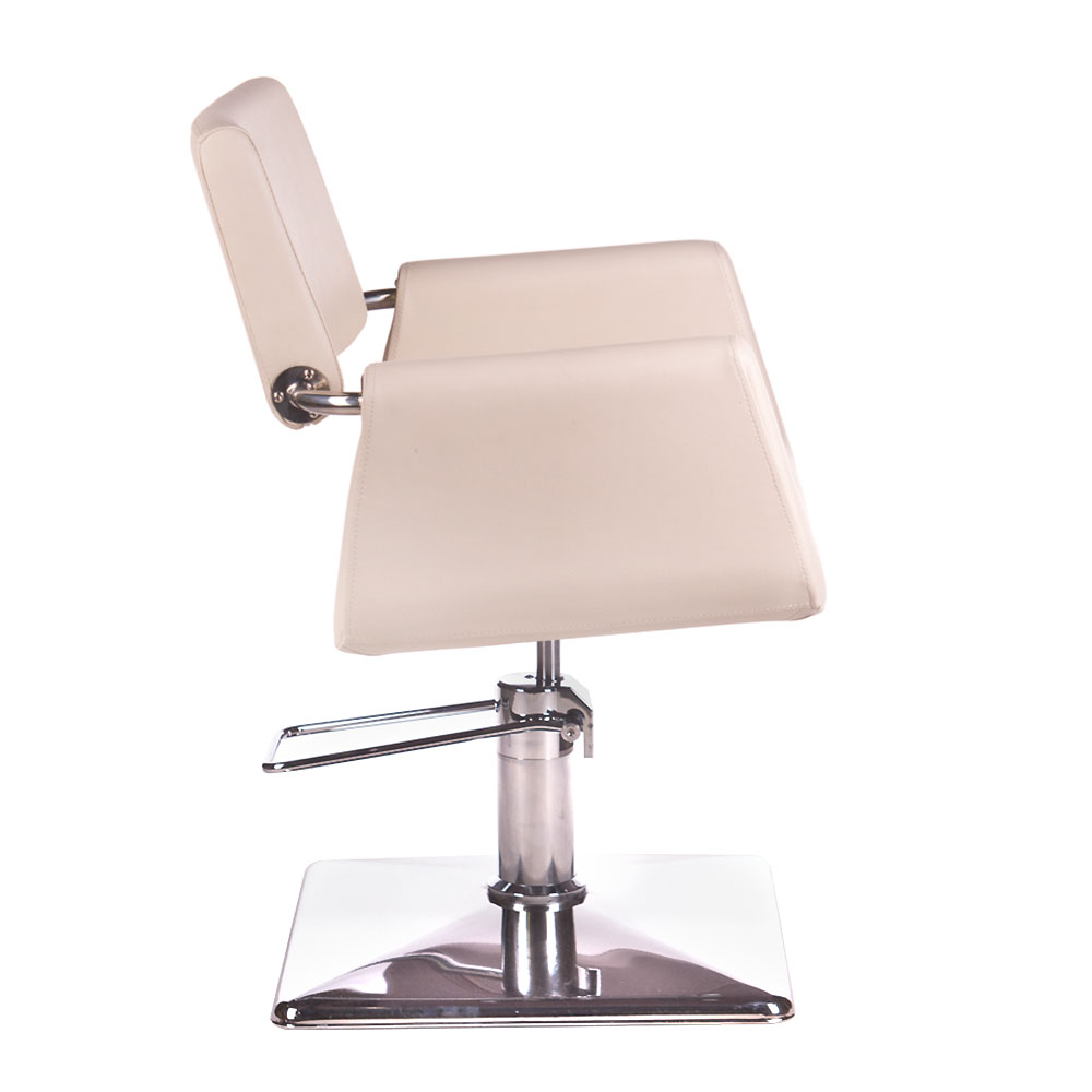 Friseurstuhl Creme - Hydraulischer Salonstuhl für professionelle Friseure