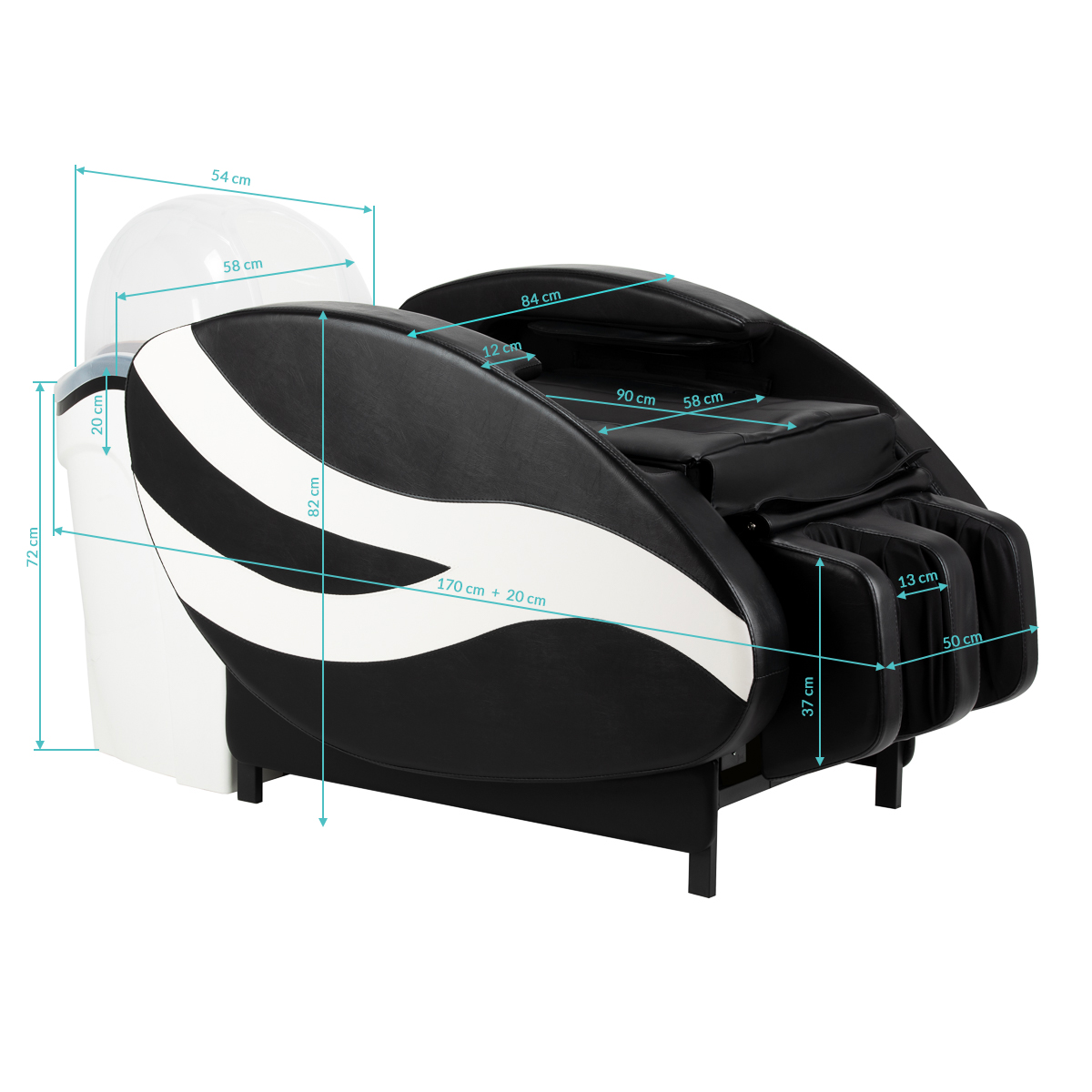 Gabbiano Head Spa Waschstation Sea 501 mit Massageliege