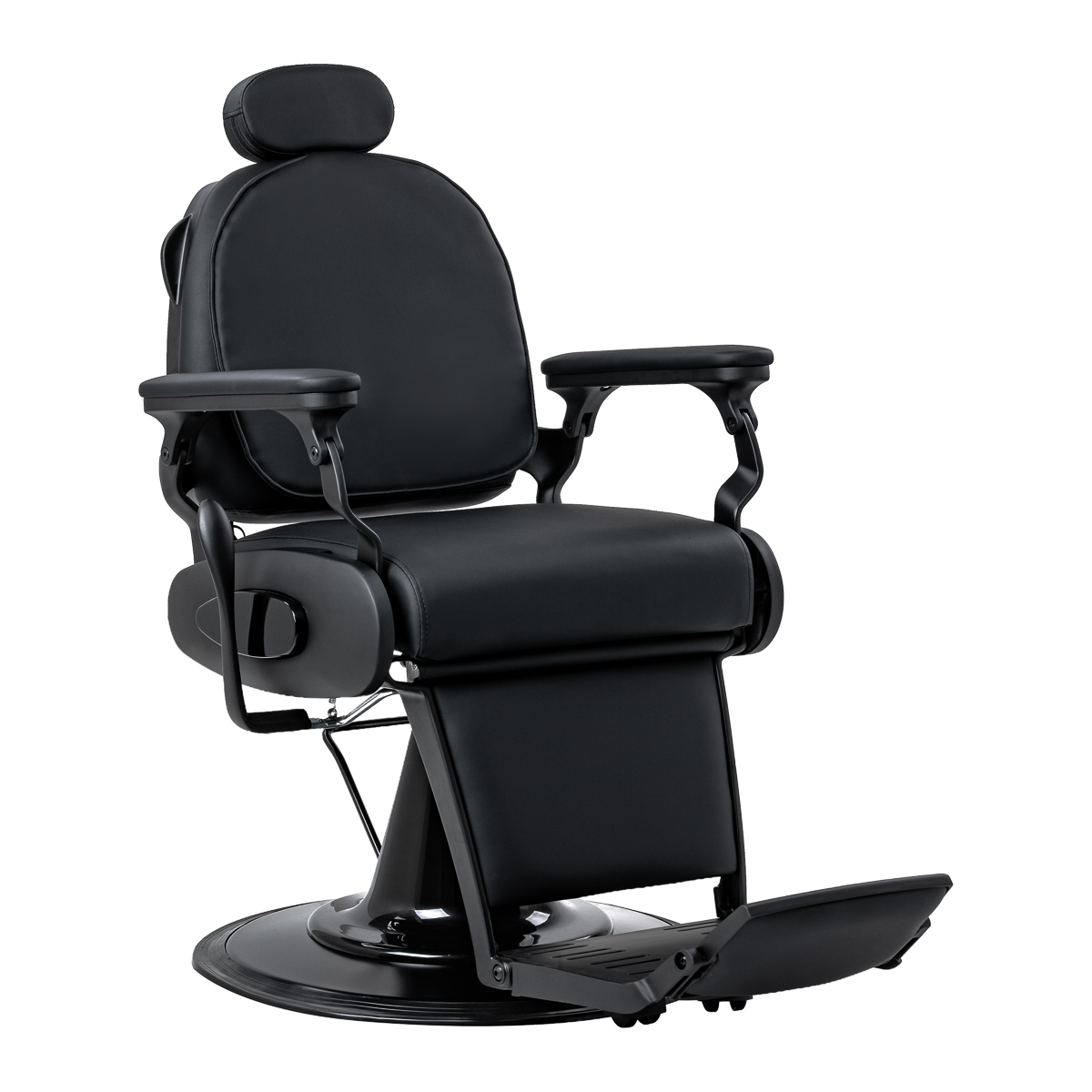 Barberstuhl mit Massagefunktion Francesco schwarz – Vintage-Stil