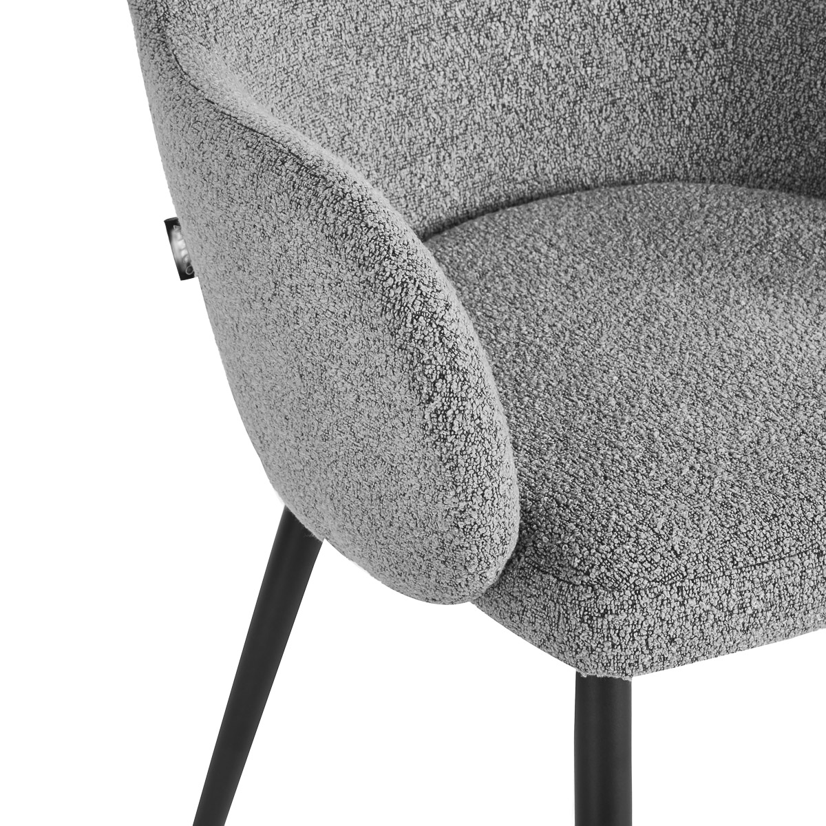 4Rico Intra Stuhl grau – Eleganter Empfangsstuhl mit Armlehnen