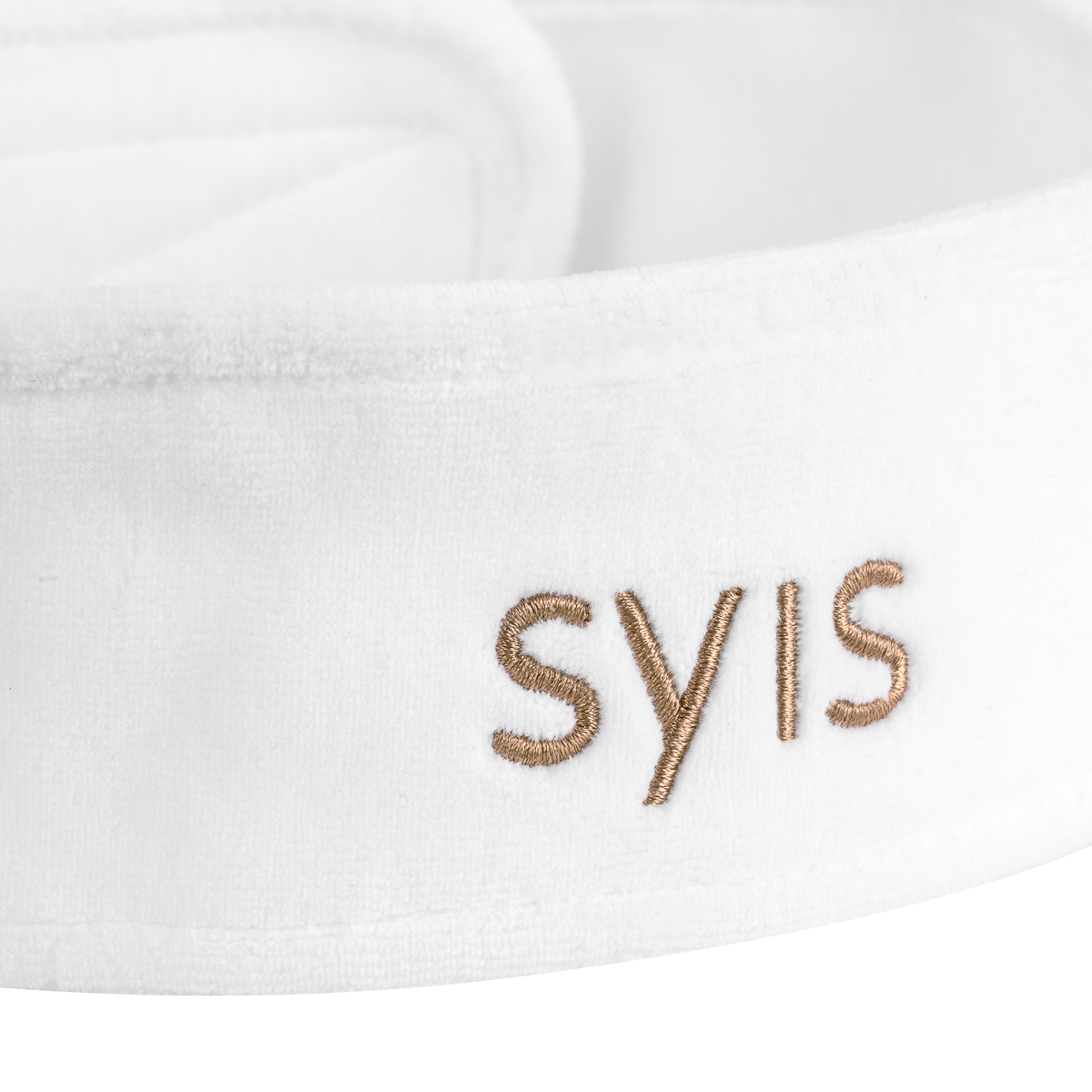 Kosmetik-Stirnband Velour Weiß – Professionelle Haarband