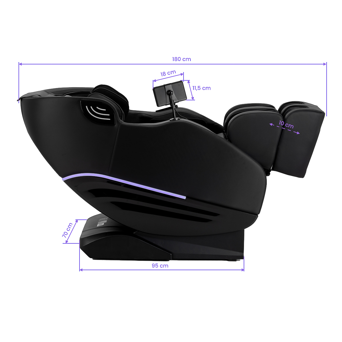 Sakura Massagesessel 809 3D schwarz – Professionelle Massage