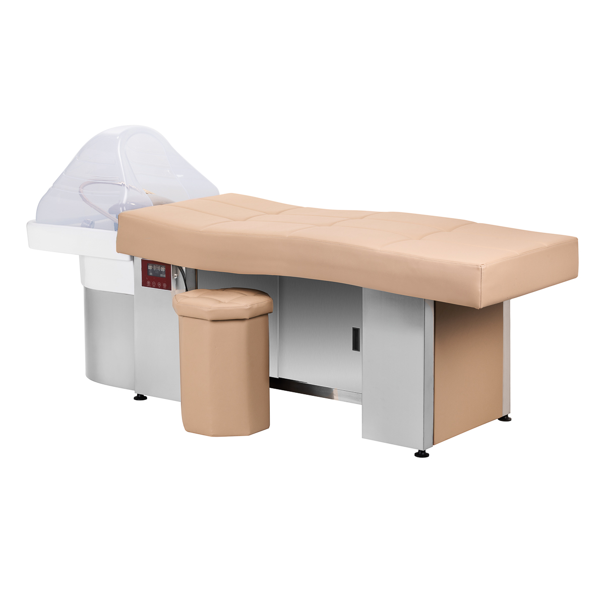 Gabbiano Friseurwaschbecken-Liege Head Spa 017B Beige mit ergonomischer Kopfstütze