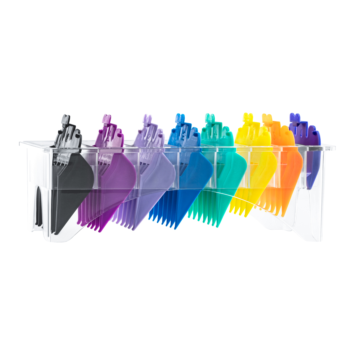 Universalkappen für Friseurmaschinen 8er Set mit Ständer