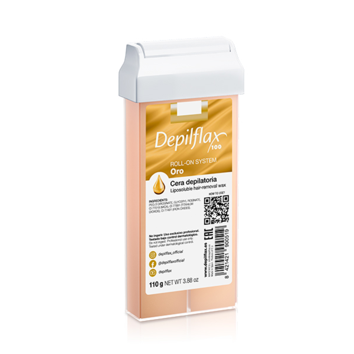 Depilflax 100 Enthaarungswachs Rolle Gold 110 g