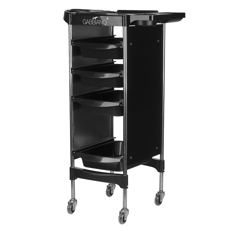 Gabbiano FX11-2 Friseurwagen Schwarz - Profi Friseursalon Trolley