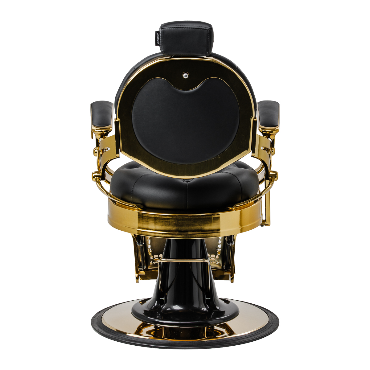 Barberstuhl Gabbiano Niccolo Schwarz Gold – Hydraulik