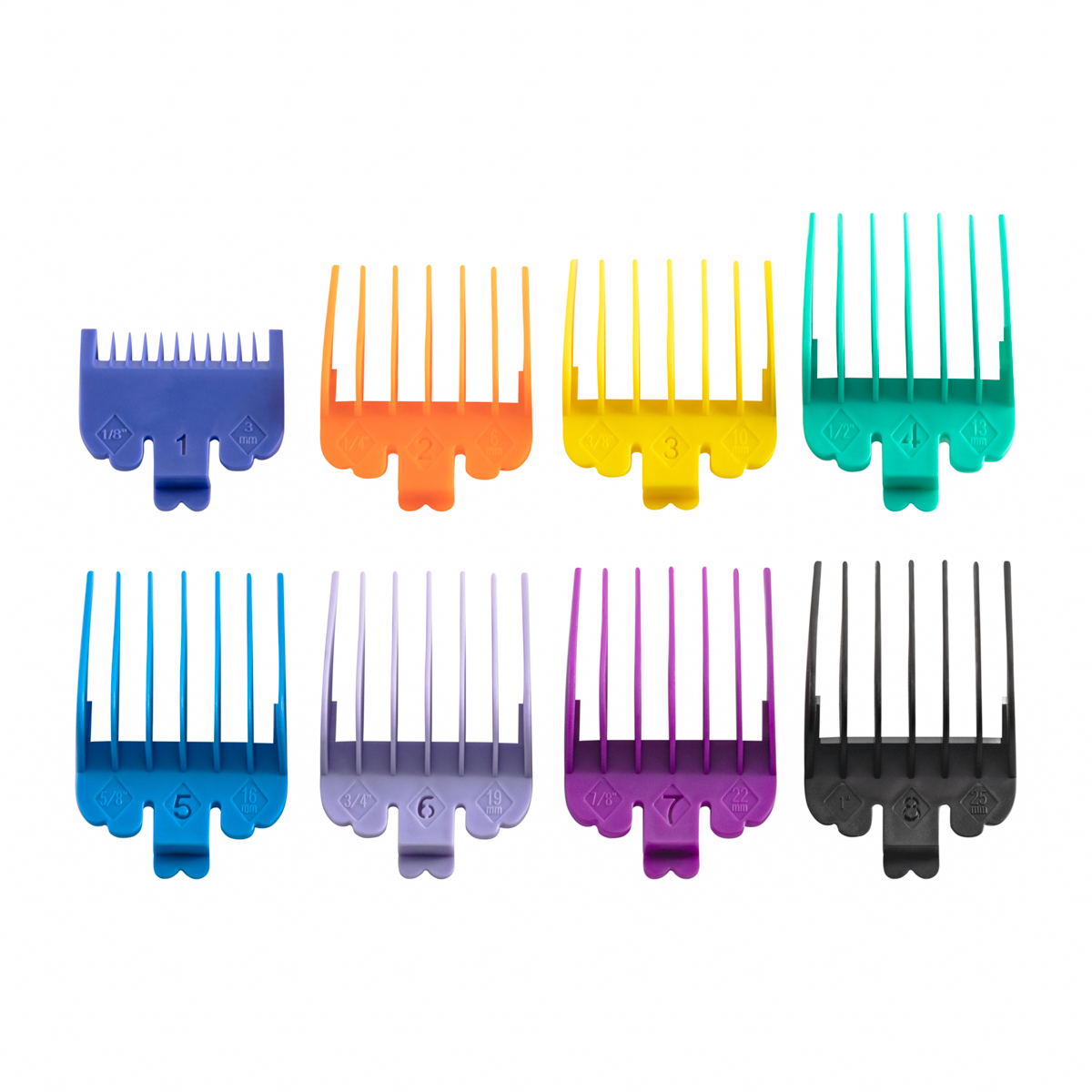 Universalkappen für Friseurmaschinen 8er Set mit Ständer