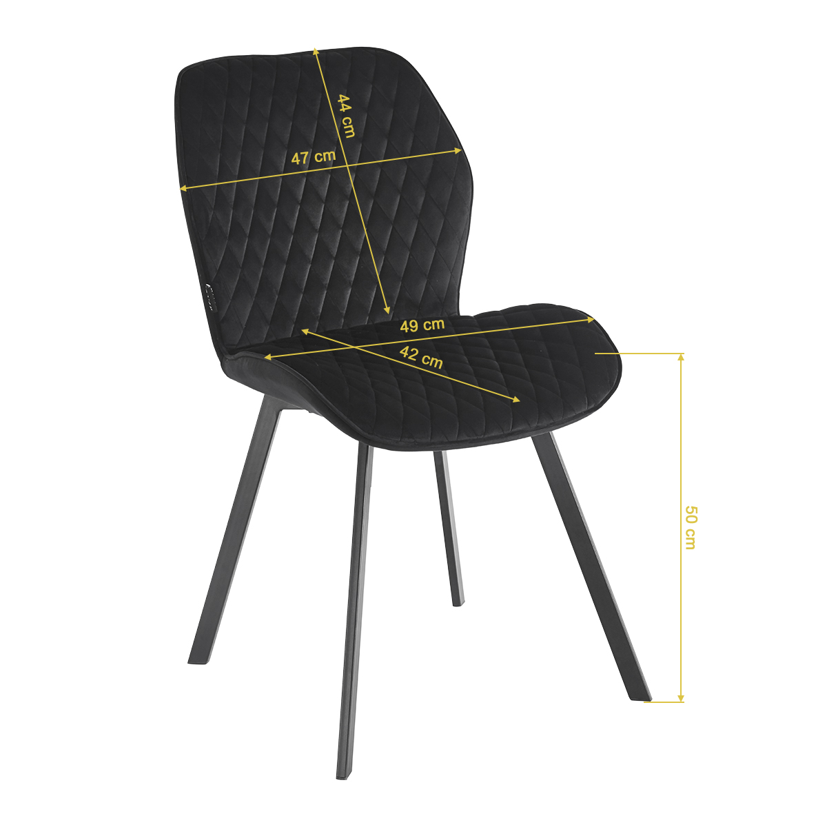 4Rico Vetro Stuhl schwarz – Eleganter Salonstuhl modern