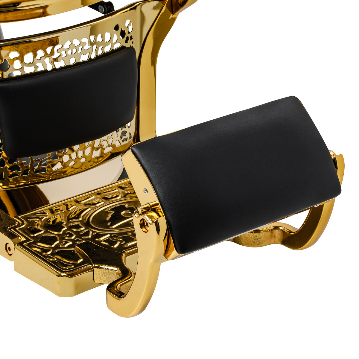 Barberstuhl Gabbiano Niccolo Schwarz Gold – Hydraulik