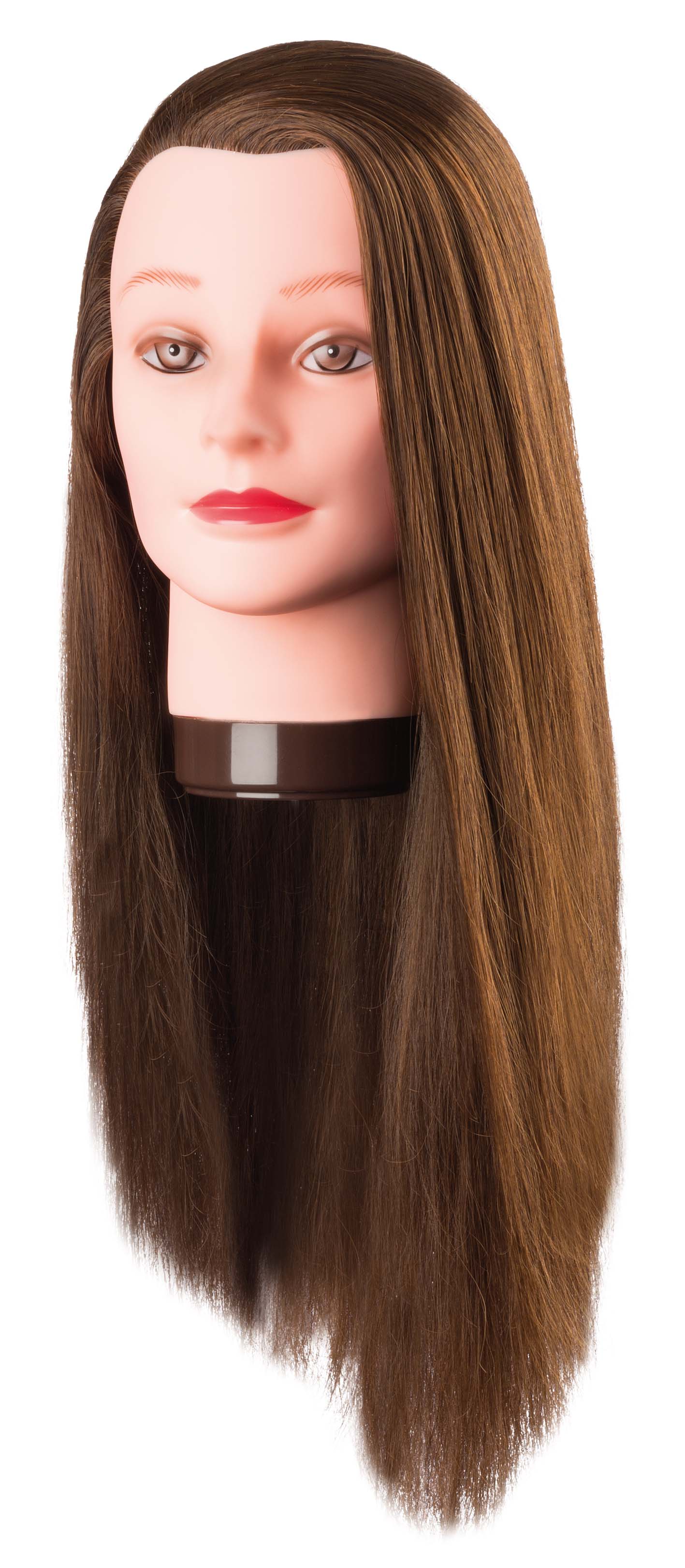 Uebungskopf Proteinhaar Braun Rot Salon 01