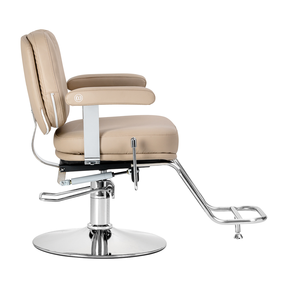 Omega Friseurstuhl Astra Plus beige – hydraulisch höhenverstellbar