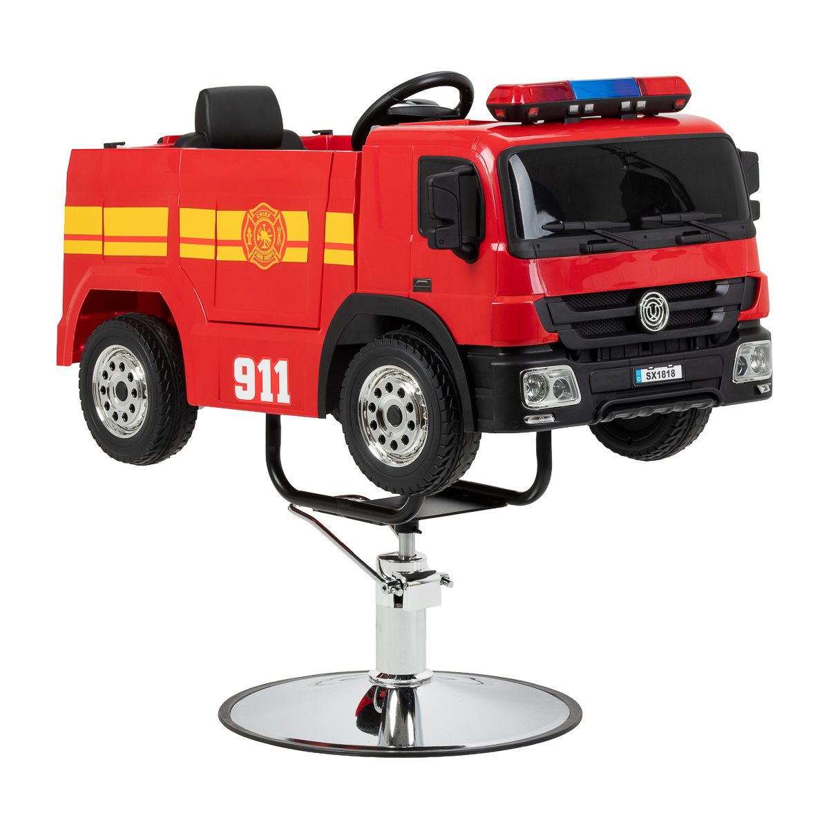 Gabbiano Kinderfriseurstuhl Feuerwehrauto – für kleine Kunden