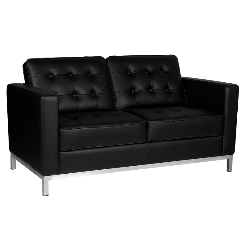 GABBIANO Wartezimmer Sofa schwarz - 2-Sitzer Salon