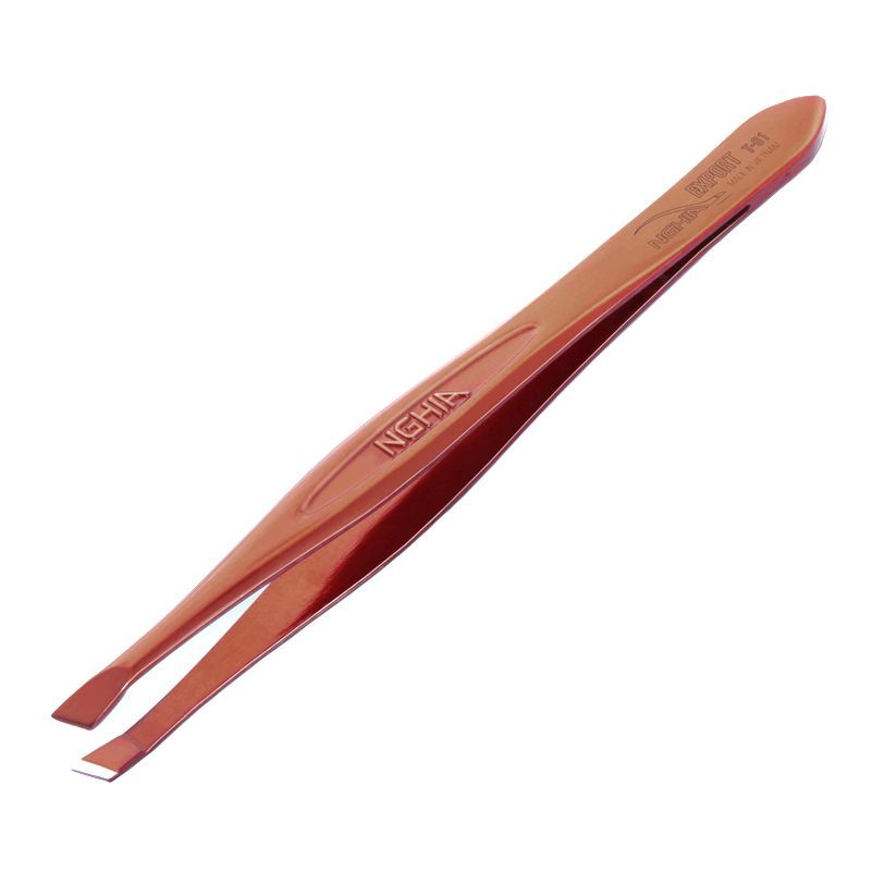 Nghia Export Pinzette T-01 Braun – Schräg 9cm